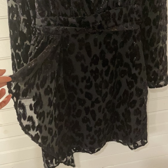 Velvet Burnout Ruffle Dress - Picture 6 of 7